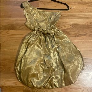 New with tags gold one shoulder dress